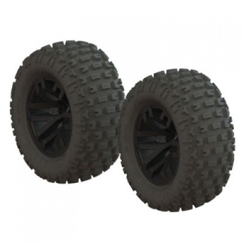 �˾���ũ ARAC9632 [ARRMA] AR550044 dBoots Fortress MT Tire Set Glued Blk (2)