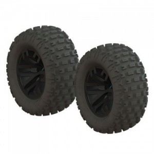 [ARRMA] AR550044 dBoots Fortress MT Tire Set Glued Blk (2)