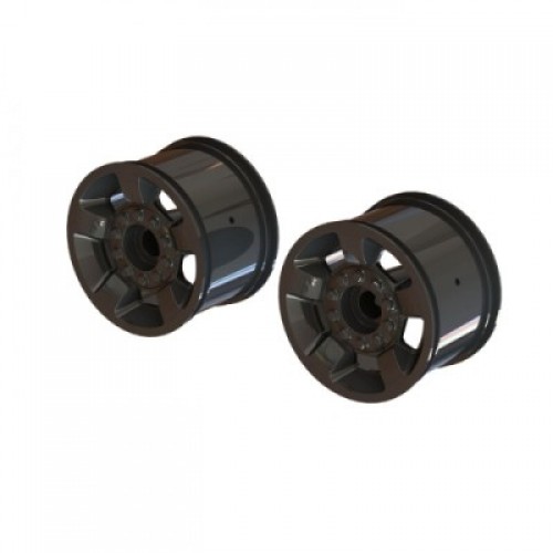 �˾���ũ ARA510117 [ARRMA] AR510117 Mt 2.8inch Wheel 14mm Hex (Black Chrome/2)