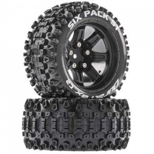 [DURATRAX] Duratrax Six Pack ST 2.8 Mounted Black 14mm Hex (2)