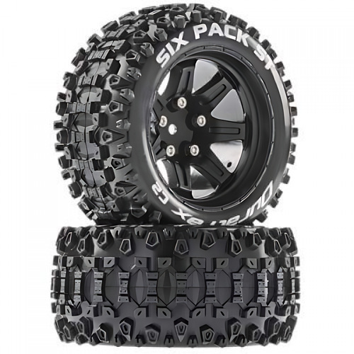 �˾���ũ DTXC5206 [DURATRAX] Duratrax Six Pack ST 2.8 Mounted Black 14mm Hex (2)