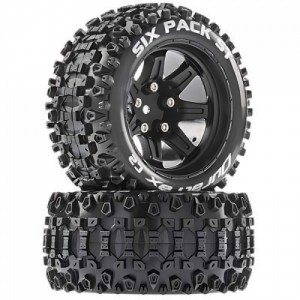 [DURATRAX] Duratrax Six Pack ST 2.8 Mounted Black 14mm Hex (2)