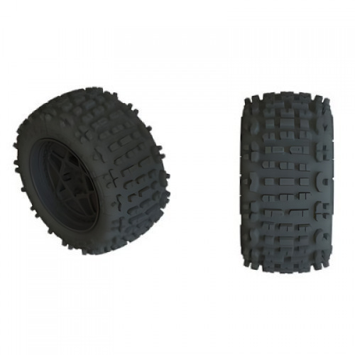 �˾���ũ ARAC9468 [ARRMA] AR550050 Backflip LP 4S Tire 3.8 Glued Black (2)