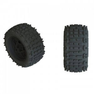 [ARRMA] AR550050 Backflip LP 4S Tire 3.8 Glued Black (2)