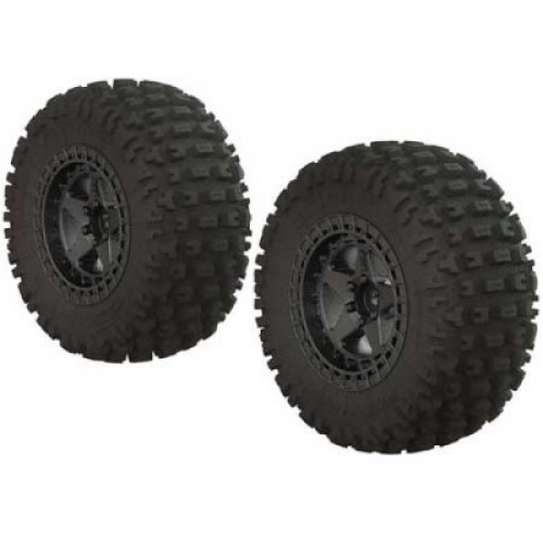 [�˾���ũ] ARAC9631 [ARRMA] AR550043 Fortress SC Tire Set Glued Blk Chrm (2) 14mm