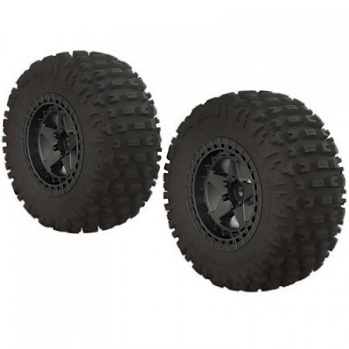 �˾���ũ ARAC9631 [ARRMA] AR550043 Fortress SC Tire Set Glued Blk Chrm (2) 14mm