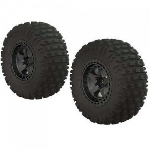 [ARRMA] AR550043 Fortress SC Tire Set Glued Blk Chrm (2) 14mm