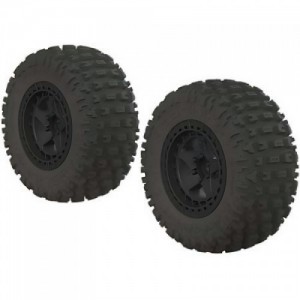 [ARRMA] AR550042 Fortress SC Tire Set Glued Black (2) 14mm
