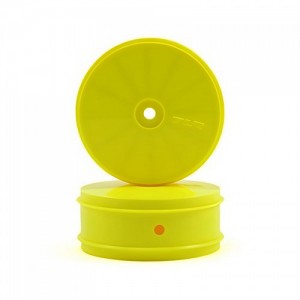 [TLR Racing] 61mm Front Wheel, 12mm Hex, Yellow (2): 22-4