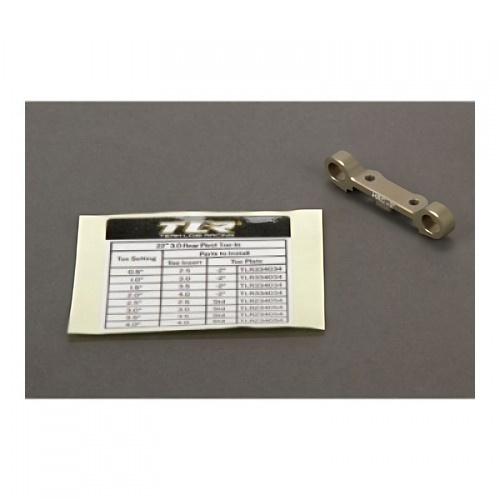 �˾���ũ TLR334034 [TLR Racing] Rear Toe Plate, -2 degrees, LRC, Alum: 22 3.0 �ɼ�