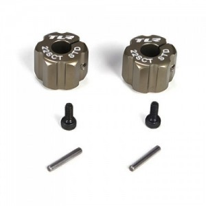 [TLR Racing] Rear Hex, Standard Width, Aluminum: 22SCT