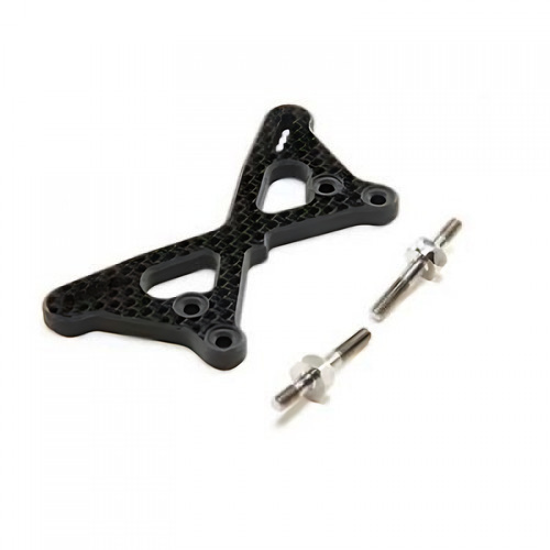 �˾���ũ TLR334061 [TLR Racing] Carbon Front Tower  2mm w/Ti Standoffs: 22 5.0