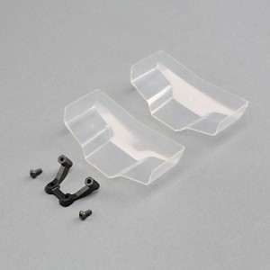 [TLR Racing] Low Front Wing, Clear, with Mount (2): 22 5.0