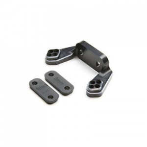 [TLR Racing] Rear Camber Block, Black, w/Inserts: 22 5.0