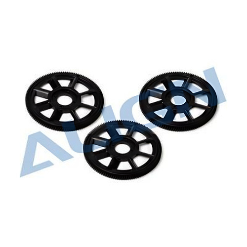 �˾���ũ H45156QAT [ALIGN] 450 Sports/Pro Helical Main Drive Gear/121T (3pcs/Plastic-Steel Composition)