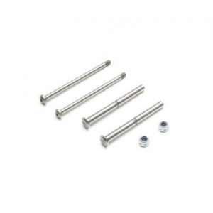 [TLR Racing] Front Hinge Pin and King Pin Set, Polished: All 22