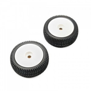 [TLR Racing] [1/5 ���� �� Ÿ�̾� �����Ϸ�]Premount Wheel, Tire, White (2): 5IVE-B (1/5 �����)
