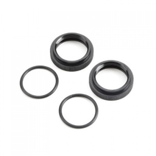 �˾���ũ TLR253000 [TLR Racing] Shock Adjuster Nut w/O-ring, AL, Blk(2):5B,5T,MINI