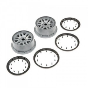 [TEAM LOSI] Wheel, Beadlock Set, Grey (2): 5ive-T 2.0