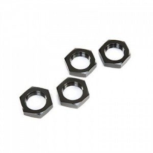 [TEAM LOSI] Wheel Nuts, Black (4): 5ive-T 2.0
