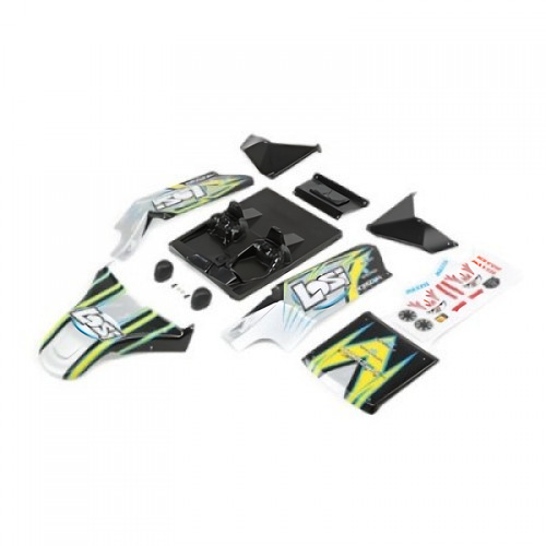 �˾���ũ LOS250016 [TEAM LOSI] Body Set, Screened, Black: DBXL-E