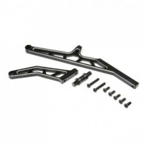 [TEAM LOSI] Chassis Brace Set Rear, Aluminum Black: DBXL-E 2.0