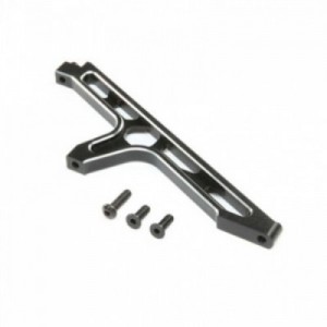[TEAM LOSI] Chassis Brace, Front, Aluminum, Black: DBXL-E 2.0