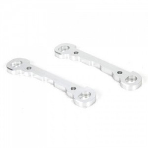 [TEAM LOSI] Hinge Pin Braces, Front, Alum, Silver,  Monster Truck XL