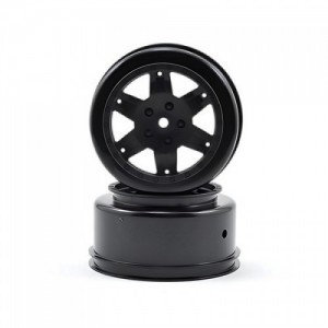 [TLR Racing] Team Losi Racing 12mm Hex Short Course Wheels (Black) (2) (22SCT/TEN-SCTE/Ten-MT)