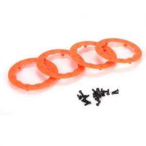 [TEAM LOSI] Beadlock Ring, Orange w/ Screws (4): 22SCT/TEN-MT