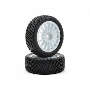 [TEAM LOSI] FF/RR Gravel Spec Tire,(2) Mounted: 1/14 Mini Rally Ÿ�̾�
