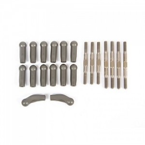 [TLR Racing] HD Turnbuckle Kit Titanium: 22X-4