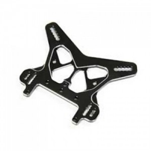 [TLR Racing] Rear Shock Tower, Black, Aluminum: 8X/8XE