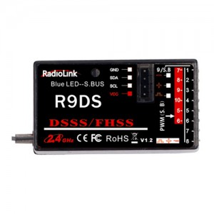 [RadioLink] ������ũ R9DS 2.4Ghz 9ä�� ���ű� DSSS/FHSS - AT9/AT9S ȣȯ