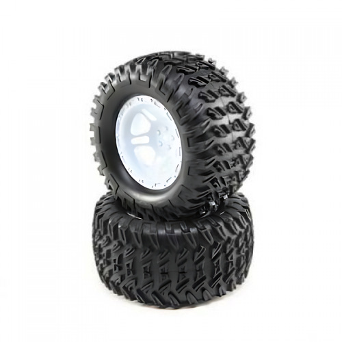 [�˾���ũ] LOS43017 [TEAM LOSI] Tires, Mounted White (2): TENACITY Monster Truck �׳���Ƽ ���� Ÿ�̾�