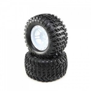 [TEAM LOSI] Tires, Mounted White (2): TENACITY Monster Truck �׳���Ƽ ���� Ÿ�̾�