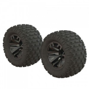 [ARRMA] DBOOTS FORTRESS MT TIRE SET GLUED (GUN METAL) (2PCS)
