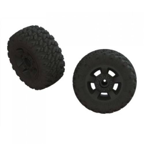 [�˾���ũ] ARA550052 [ARRMA] 1/8 dBoots RAGNAROK MT Front/Rear 2.8 Pre-Mounted Tires, 14mm Hex, Black (2)