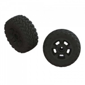 [ARRMA] 1/8 dBoots RAGNAROK MT Front/Rear 2.8 Pre-Mounted Tires, 14mm Hex, Black (2)