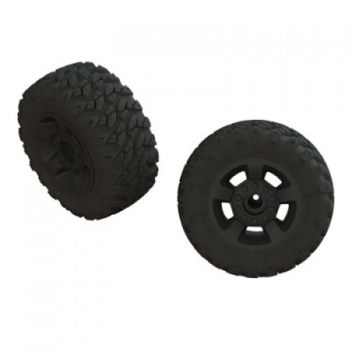�˾���ũ ARA550052 [ARRMA] 1/8 dBoots RAGNAROK MT Front/Rear 2.8 Pre-Mounted Tires, 14mm Hex, Black (2)