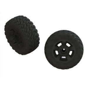 [ARRMA] 1/8 dBoots RAGNAROK MT Front/Rear 2.8 Pre-Mounted Tires, 14mm Hex, Black (2)