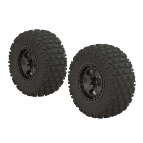 [�˾���ũ] ARA550087 [ARRMA] Dboots Fortress SC Tire Set Glued Gun Metal (2)