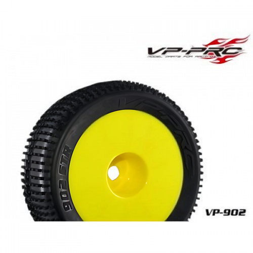 �˾���ũ VP902U-ORY-SF [VP PRO RACING] (1:8 Ʈ���� Ÿ�̾� ��)���� �÷��� ī����STR Cutoff STR 1/8 Truggy Rubber Tyre[Unglued][Tyre��insert��zero offset Yellow dish rim]SupperFlexx�Ѻ��� 2������