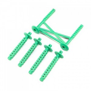 [TEAM LOSI] Rear Body Support and Body Posts, Green: LMT