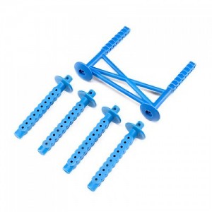 [TEAM LOSI] Rear Body Support and Body Posts, Blue: LMT