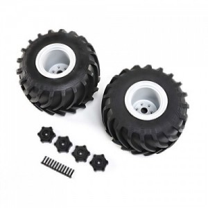 [TEAM LOSI] Mounted Monster Truck Tires, Left/Right: LMT