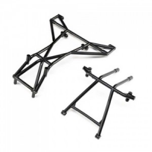 [TEAM LOSI] Top and Upper Cage Bars, Black: LMT
