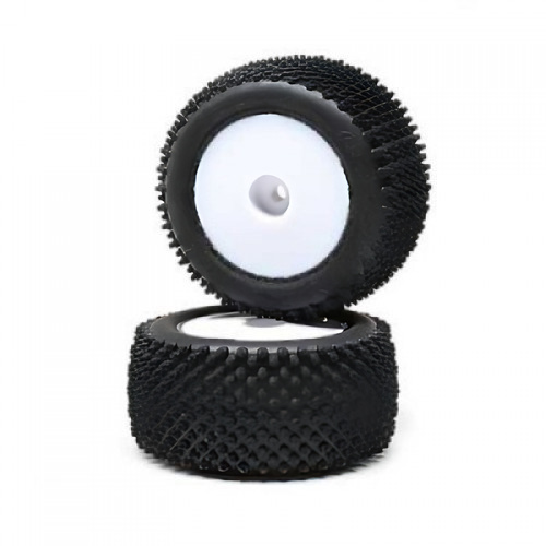 �˾���ũ LOS41013 [TEAM LOSI] Pin Tires, Rear, Mounted, White (2): Mini-T 2.0