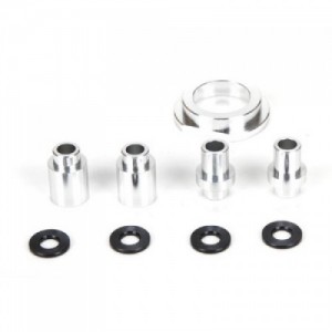 [TEAM LOSI] Engine Mount Spacer & Clutch Mount, AL, Slvr: MTXL