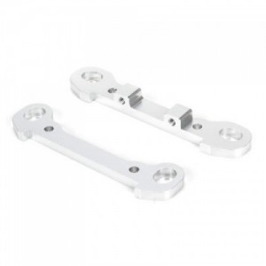 [TEAM LOSI] Rear Hinge Pin Braces, Aluminum, Silver(2): Monster Truck XL